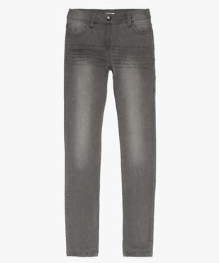 Jean fille coupe skinny en matière extensible vue1 - GEMO 4G FILLE - GEMO
