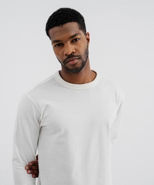 Tee-shirt manches longues et col rond en coton résistant homme vue2 - GEMO (HOMME) - GEMO