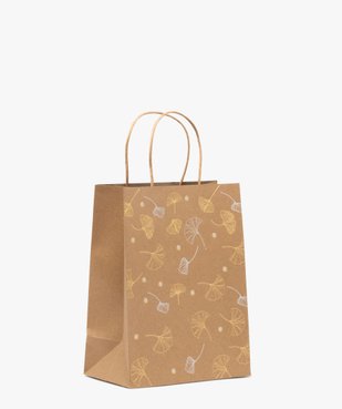Sac cadeau en papier motif feuilles de ginko vue1 - GEMO (ACCESS) - GEMO