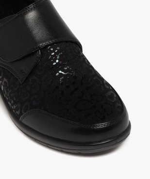 Derbies confort à scratch à talon compensé femme vue6 - G'FLEX - GEMO