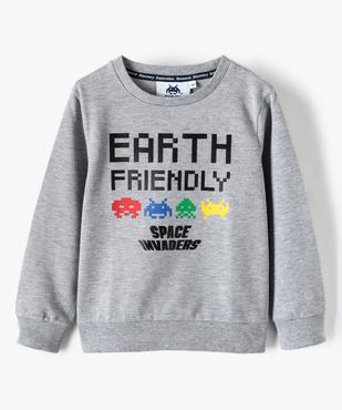Sweat garçon avec inscription en relief – Space Invaders vue1 - GAME BOY - GEMO
