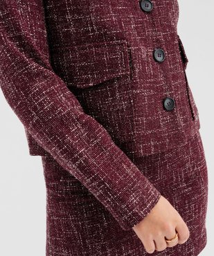 Veste courte aspect tweed femme vue4 - GEMO(FEMME PAP) - GEMO