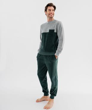 Pyjama en velours bicolore homme vue1 - GEMO 4G HOMME - GEMO
