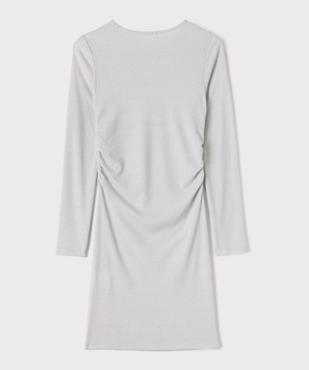 Robe manches longues coupe courte et ajustée en maille pailletée fille vue3 - GEMO (JUNIOR) - GEMO