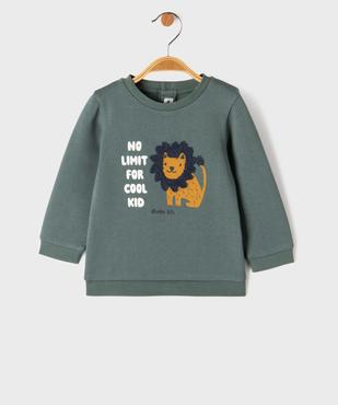 Sweat avec motif lion bébé garçon vue1 - GEMO 4G BEBE - GEMO