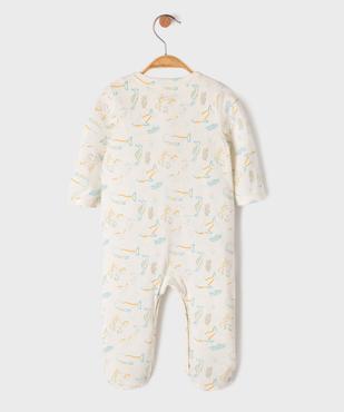 Pyjama en coton à motifs marins avec fermeture devant bébé garçon vue3 - GEMO 4G BEBE - GEMO