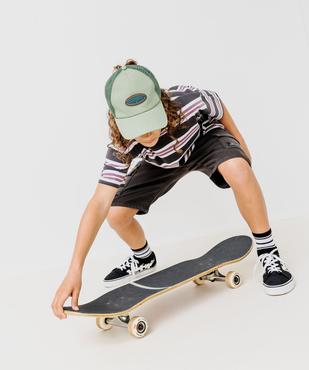 Bermuda cargo en coton stretch à coloris unique garçon vue6 - GEMO (JUNIOR) - GEMO