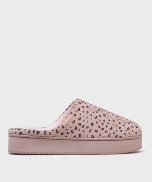 Chaussons mules plateforme femme - Isotoner vue1 - ISOTONER - GEMO