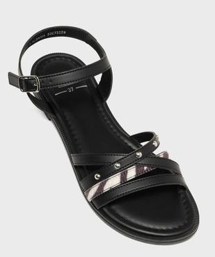 Sandales plates à brides entrelacées femme vue5 - FOLLOW ME - GEMO