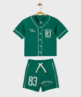 Ensemble 2 pièces short + tee-shirt bébé garçon - Camps United vue1 - CAMPS GEMO FOR GOOD - GEMO