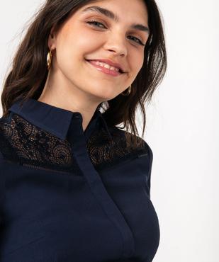 Blouse de grossesse fluide avec dentelle à manches ¾ vue2 - GEMO(FEMME PAP) - GEMO