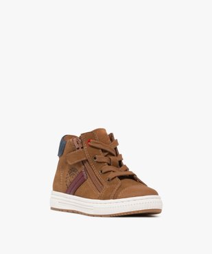 Baskets garçon mid-cut dessus en cuir suédé à zip et lacets vue3 - BUGGY GEMO FOR GOOD - GEMO