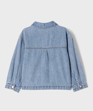 Veste en jean légère coupe droite fille vue5 - GEMO (ENFANT) - GEMO