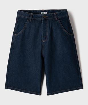 Bermuda en jean coupe skater garçon vue1 - GEMO 4G GARCON - GEMO