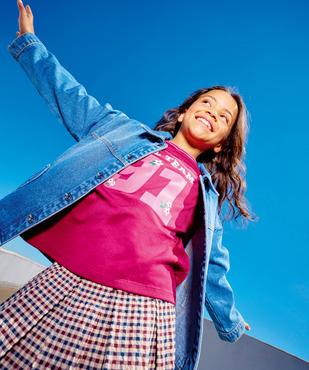 Tee-shirt de sport avec inscription girly fille vue5 - GEMO 4G FILLE - GEMO