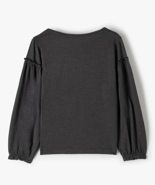 Tee-shirt fille avec inscription brodée sur le buste— LuluCastagnette vue4 - LULUCASTAGNETTE - GEMO