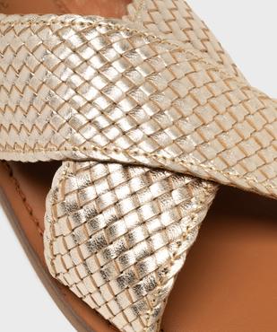Sandales en cuir à larges brides tressées femme - LuluCastagnette vue7 - LULUCASTAGNETTE - GEMO