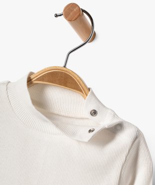Tee-shirt en maille côtelée à col montant bébé fille vue4 - GEMO(BEBE DEBT) - GEMO