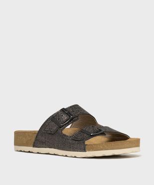 Mules anatomiques légères à  brides pailletées femme - Valentina Baldano vue2 - VALENTINA BALDA - GEMO