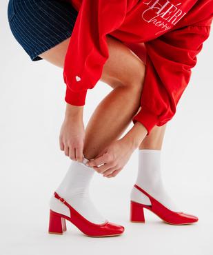 Escarpins slingback à bout carré femme - Follow Me vue1 - FOLLOW ME - GEMO