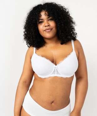 Soutien-gorge grande taille à armatures et coques fines  vue2 - GEMO(HOMWR FEM) - GEMO