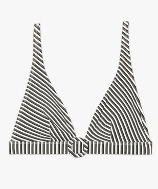 Haut de maillot de bain femme à rayures forme triangle vue6 - GEMO (PLAGE) - GEMO