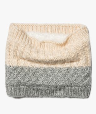 Echarpe fille forme snood doublée sherpa vue1 - GEMO (JUNIOR) - GEMO