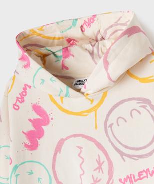 Sweat à capuche avec motifs graffitis fille - Smiley vue2 - SMILEY WORLD - GEMO