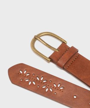 Ceinture large avec motifs perforés femme vue2 - GEMO (ACCESS) - GEMO