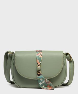 Sac besace demi-lune à détail foulard femme vue1 - GEMO (ACCESS) - GEMO