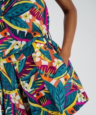 Short ample en viscose froissée femme vue2 - GEMO 4G FEMME - GEMO