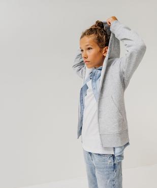 Sweat zippé et molletonné à capuche garçon vue1 - GEMO (ENFANT) - GEMO