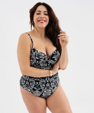 Maillot de bain une pièce à motifs fleuris femme grande taille vue1 - GEMO (PLAGE) - GEMO