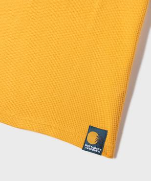 Tee-shirt manches courtes oversize en maille nid d'abeille garçon vue2 - GEMO 4G GARCON - GEMO