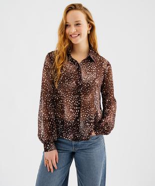 Chemise col chemise imprimée femme vue5 - GEMO 4G FEMME - GEMO