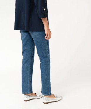 Jean Regular taille haute en denim stretch délavé femme - Longueur L26 vue4 - GEMO(FEMME PAP) - GEMO