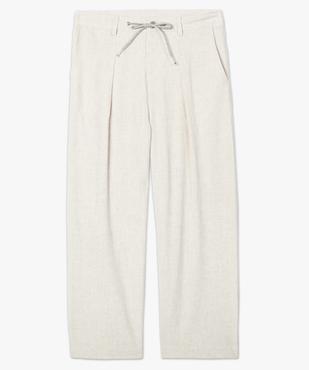 Pantalon femme large et fluide en viscose et lin vue4 - GEMO(FEMME PAP) - GEMO