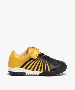 Baskets garçon style chaussures de foot bicolores à scratch vue1 - GEMO (ENFANT) - GEMO