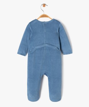 Pyjama dors-bien en velours avec message bébé vue3 - 1E PRIX BY GEMO - GEMO