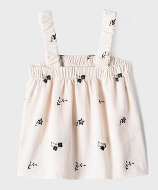 Blouse brodée à bretelles fille vue3 - GEMO (ENFANT) - GEMO