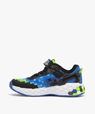 Baskets garçon running à scratch et à motifs gaming - Skechers vue3 - SKECHERS - GEMO