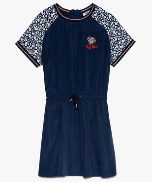 Robe fille à manches courtes et imprimé fleurs vue1 - GEMO (ENFANT) - GEMO