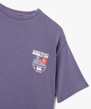 Tee-shirt garçon à manches courtes avec large motif dans le dos vue2 - GEMO (JUNIOR) - GEMO
