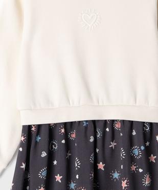 Robe avec haut sweat fille vue2 - GEMO (ENFANT) - GEMO