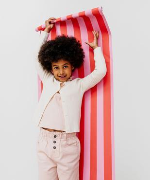 Gilet en maille côtelée coupe ajustée fille vue4 - GEMO 4G FILLE - GEMO