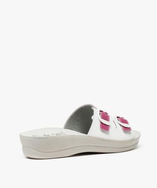 Mules femme confort à talon compensé et boucles - Cloggy vue4 - GEMO (EQUIPT) - GEMO
