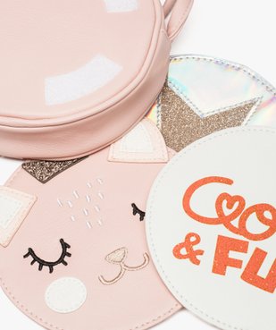 Sac à main fille zippé format rond avec faces interchangeables vue5 - GEMO (ENFANT) - GEMO
