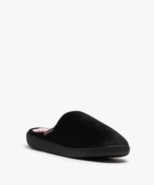 Chaussons femme mules unies en velours - Isotoner vue2 - ISOTONER - GEMO