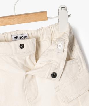 Bermuda cargo en twill de coton bébé garçon vue3 - GEMO(BEBE DEBT) - GEMO