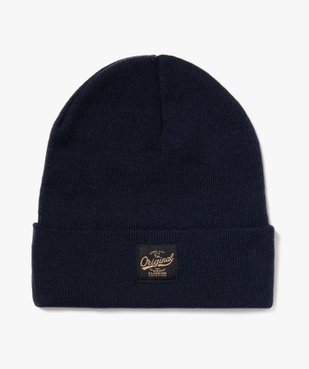 Bonnet en maille avec large revers homme vue1 - GEMO 4G HOMME - GEMO
